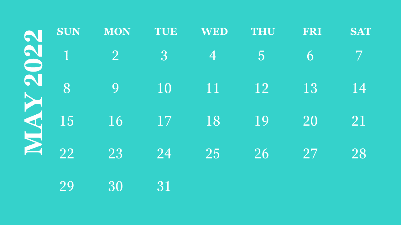 May 2022 PowerPoint Calendar